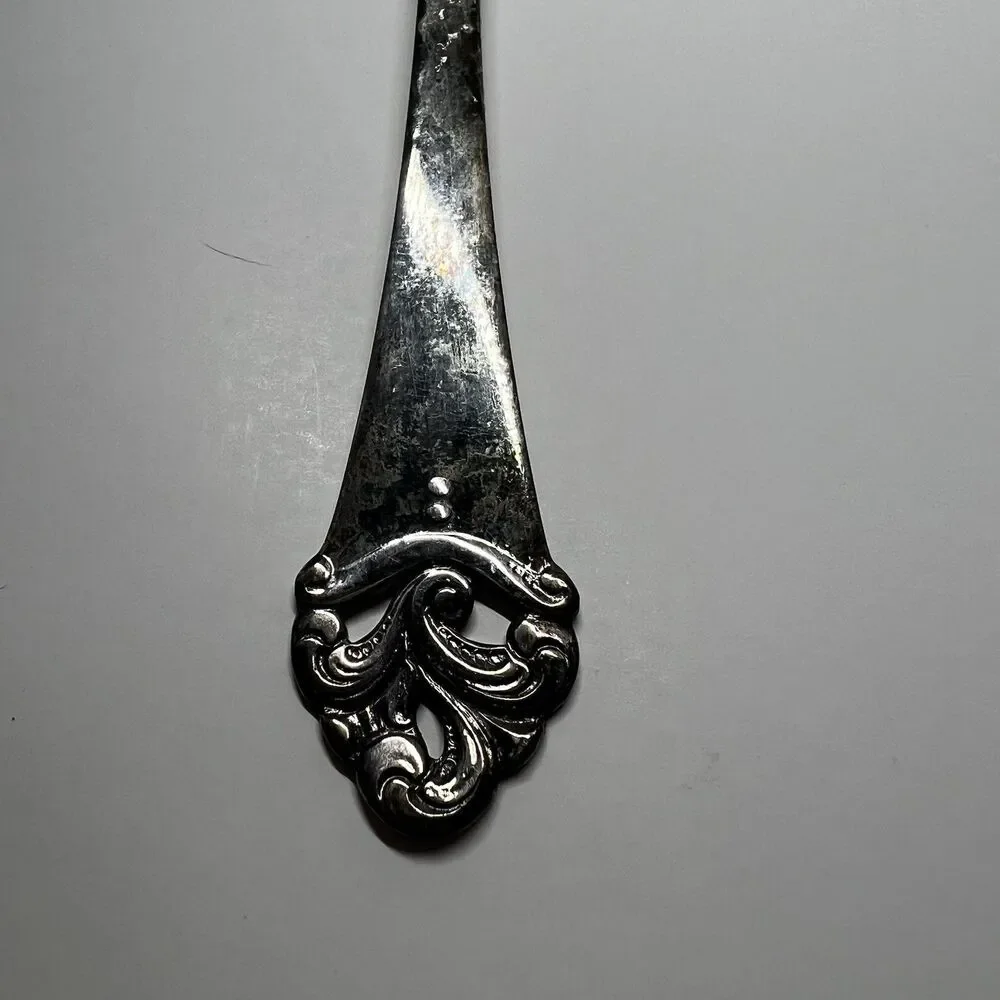 Vintage Norway Silverplate Gravy Ladle Marked 60 Gr NM Pierced Handle 6